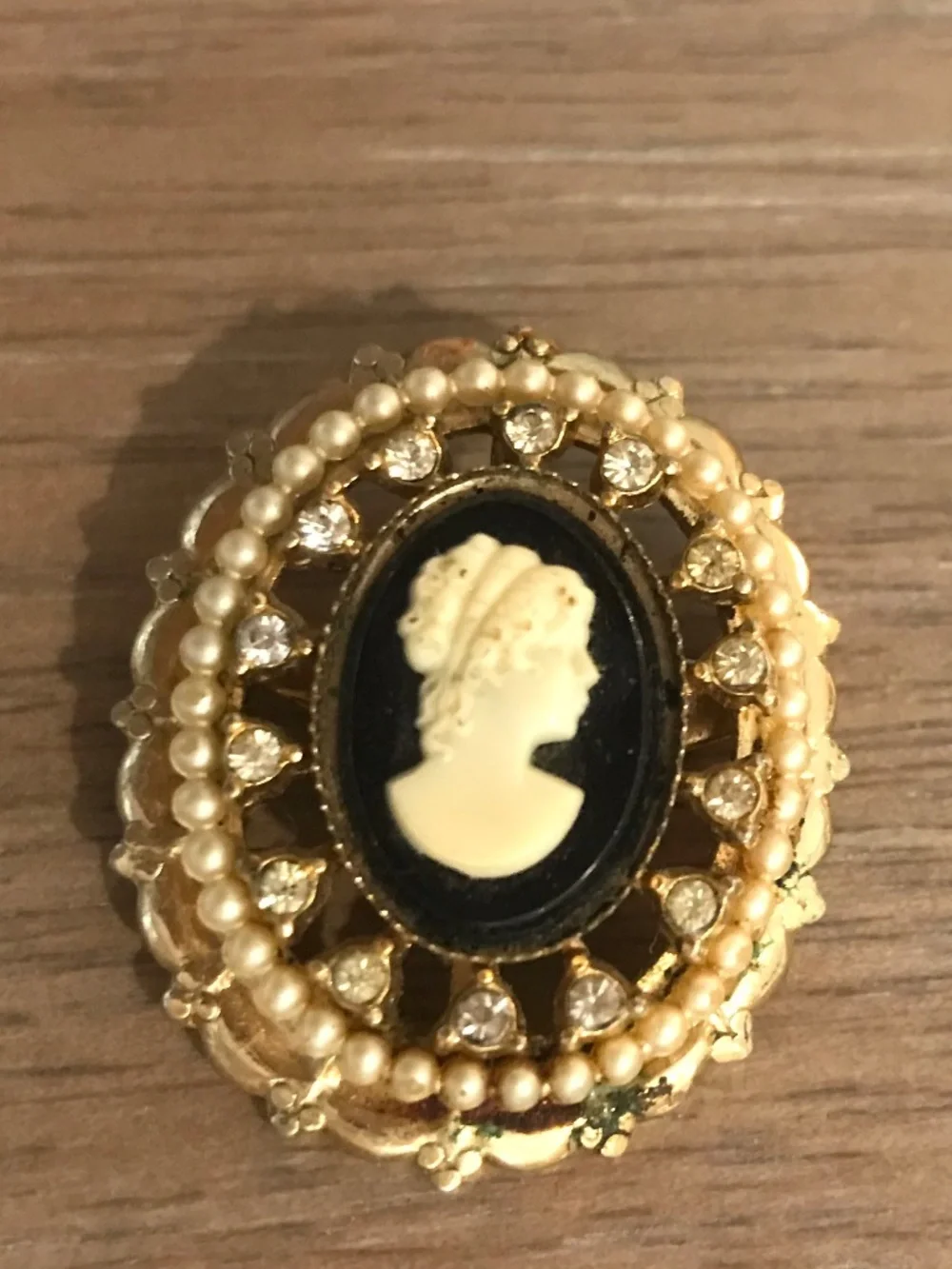 Antique Coro Cameo Brooch